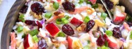 Walnut and Cranberry Coleslaw