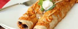 Cheesy Black Bean Enchiladas with Zesty Ranchero Sauce