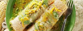 Cheesy Corn Enchiladas