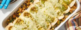 Enchiladas with Black Beans, Zucchini, and Corn