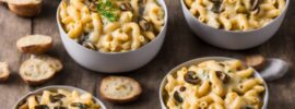 Cheesy Macaroni-Mushroom Bake