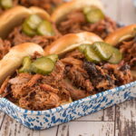 Mini BBQ Pulled Pork Sliders with Pickles
