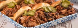 Mini BBQ Pulled Pork Sliders with Pickles