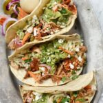 Pulled Pork Tacos with Creamy Avocado Sauce