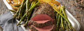 Herb-Crusted Beef Tenderloin with Cognac Butter
