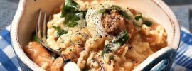 Savory Sausage and Spinach Risotto