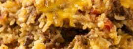 Cheesy Beef and Rice Casserole