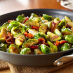Roasted Brussels Sprouts Medley with Bacon and Golden Raisins