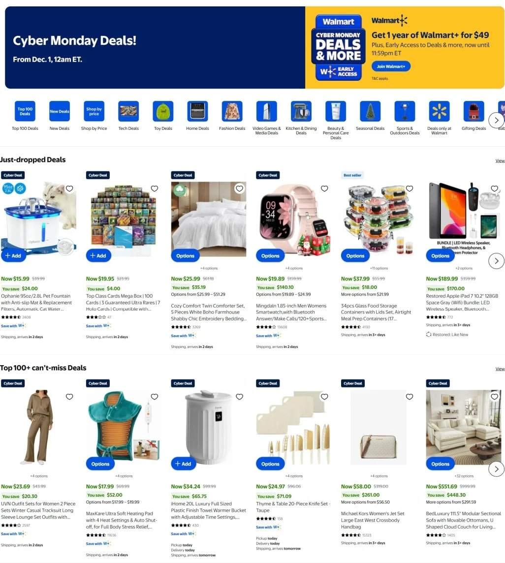Walmart Cyber Monday 2025 deals