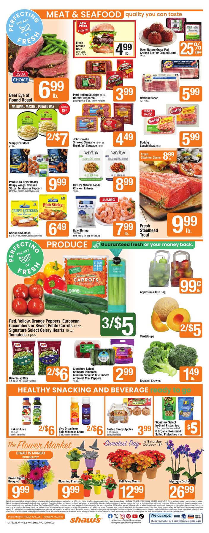 Shaw's Ad Circular Preview October 17 October 23, 2025